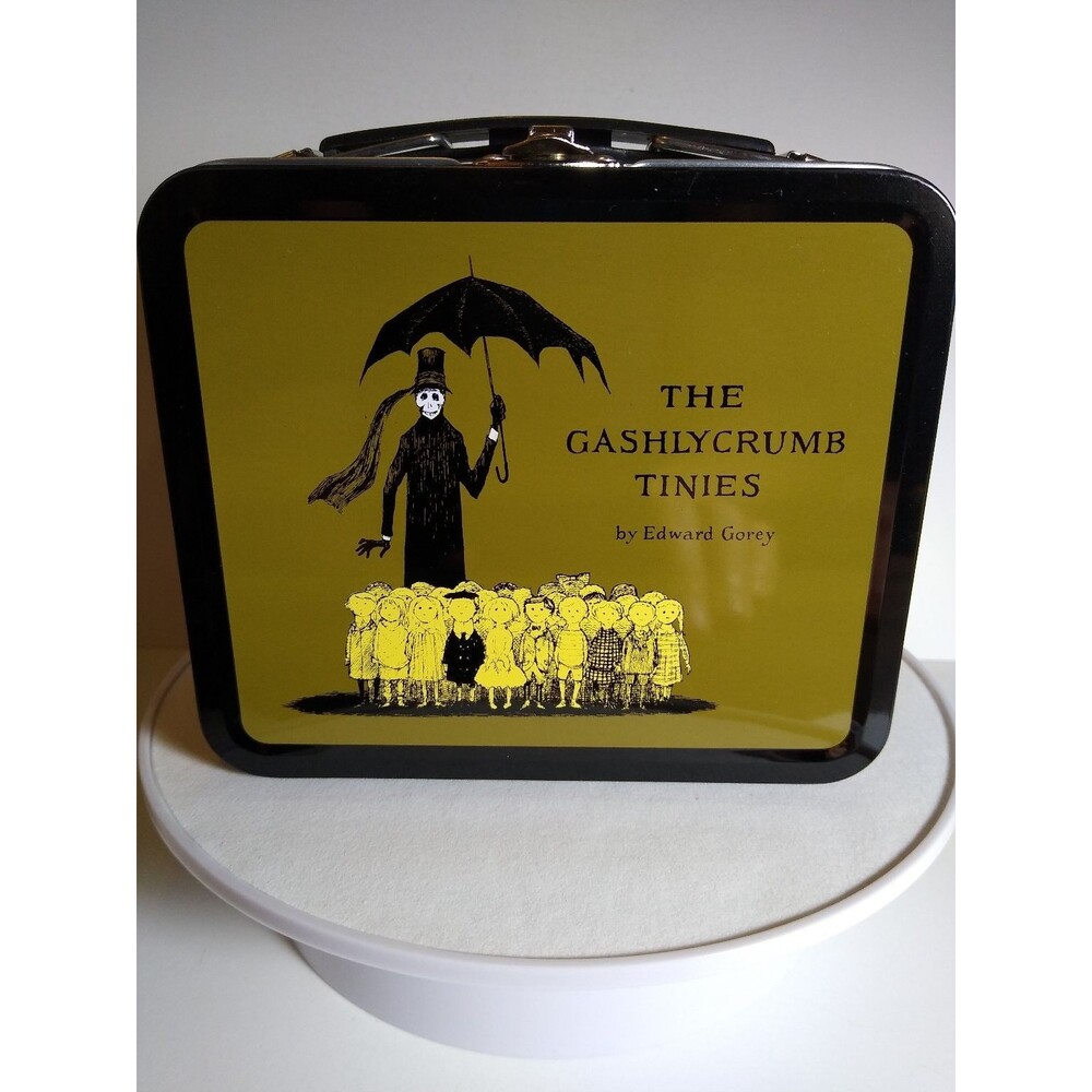 The Gashlycrumb Tinies Edward Gorey Halloween Lunchbox Yellow/Green Black Goth